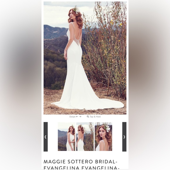 MAGGIE SOTTERO WEDDING DRESS SIZE M EVANGELINA - Picture 10 of 10